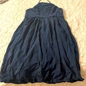 Denim-like halter dress